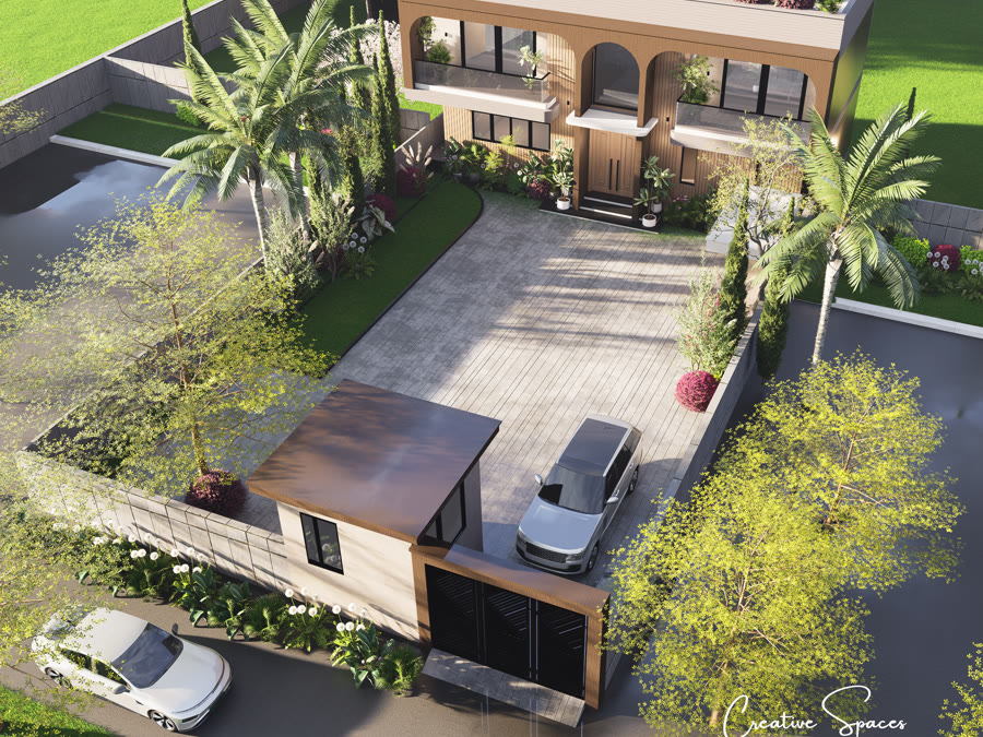Architectural design — villa exterior